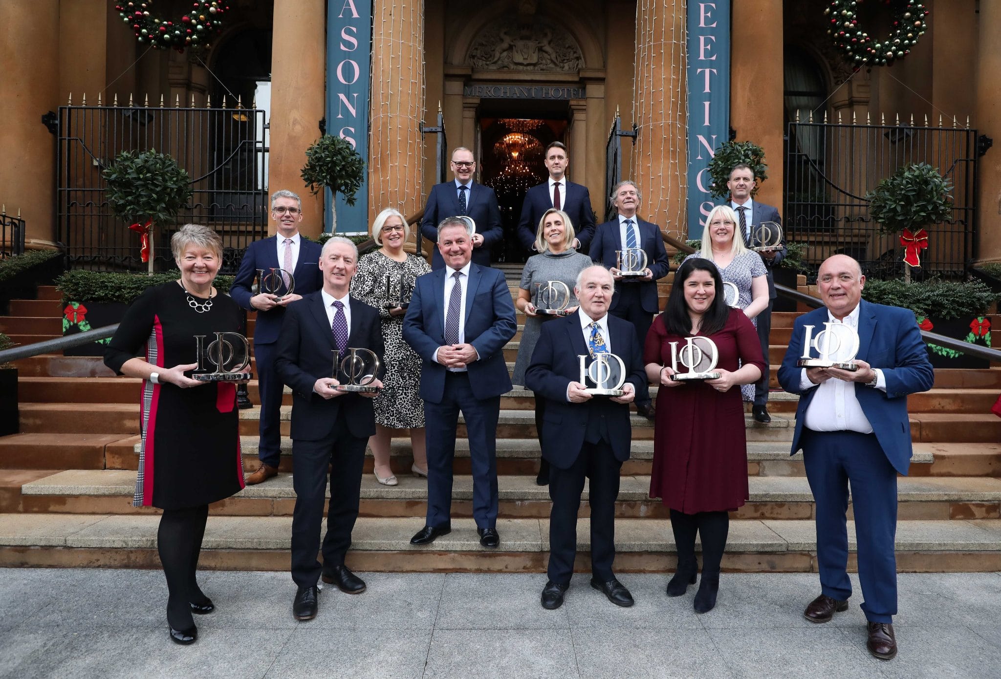 David Henderson and other IOD Winners at Merchant Belfast