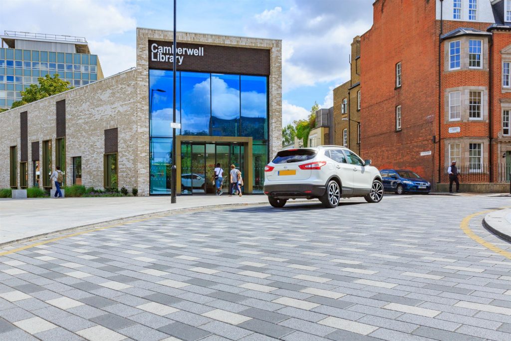 tobermore city pave vs5 silver mid grey charcoal camberwell regeneration southwark