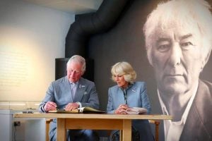 prince charles and duchess of cornwall visits seamus heaney homepace